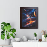 Space Shuttle Blast Off To Strange New Worlds Framed Vertical Poster - Mahannah's Sci - fi Universe