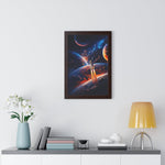 Space Shuttle Blast Off To Strange New Worlds Framed Vertical Poster - Mahannah's Sci - fi Universe