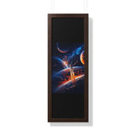 Space Shuttle Blast Off To Strange New Worlds Framed Vertical Poster - Mahannah's Sci - fi Universe