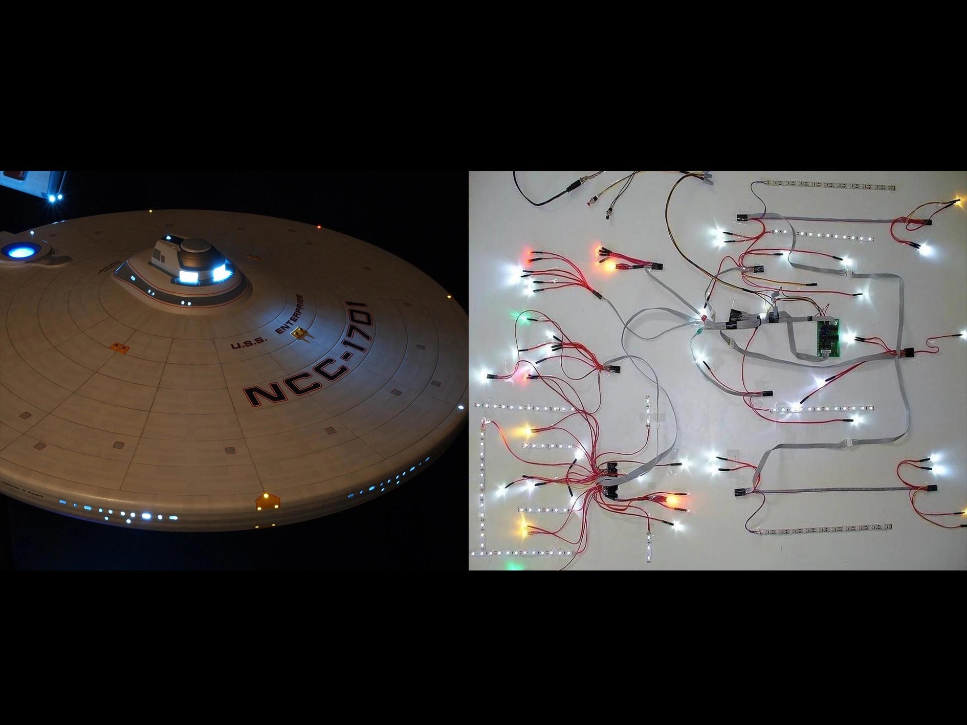Installation Overview-The Polar Lights 1:350 Star Trek Enterprise Refit TenaControls Lighting Kit - Mahannah's Sci-fi Universe