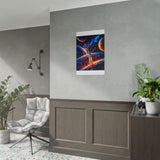 Space Shuttle Launch Into Infinity™ Premium Rolled Poster | Cosmic Planets Space Wall Art