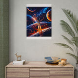 Space Shuttle Launch Into Infinity™ Premium Rolled Poster | Cosmic Planets Space Wall Art