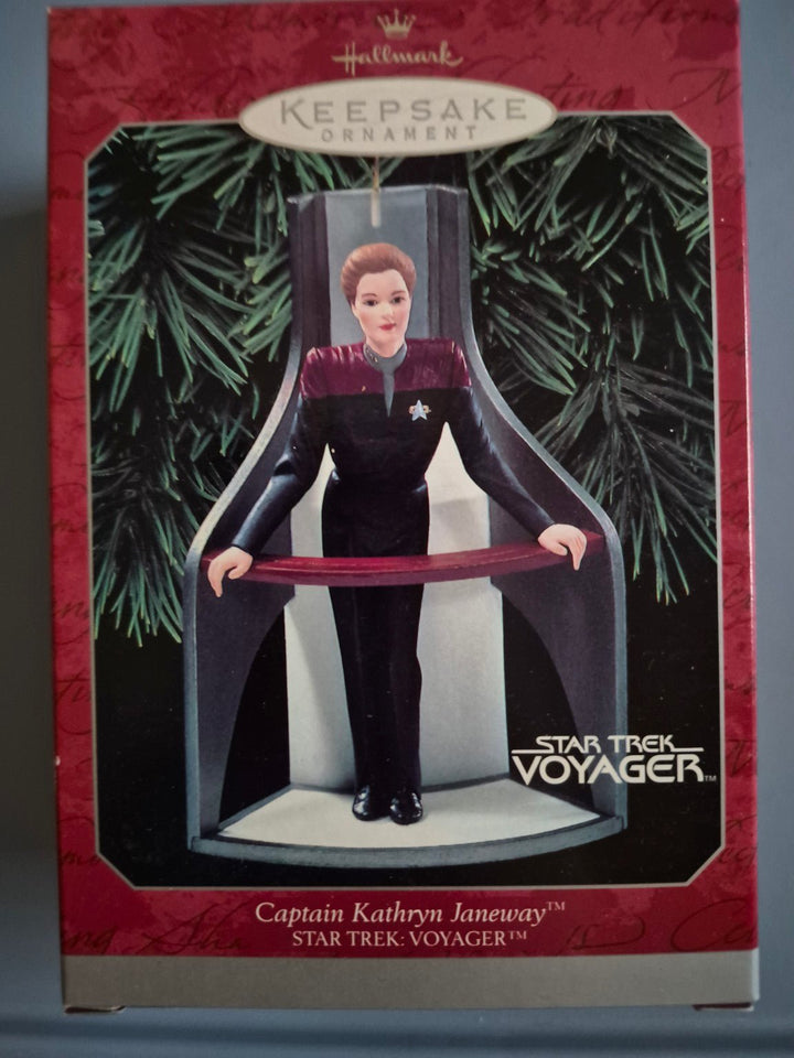 1998 Hallmark Star Trek Voyager Captain Kathryn Janeway Keepsake Ornament - Mahannah&