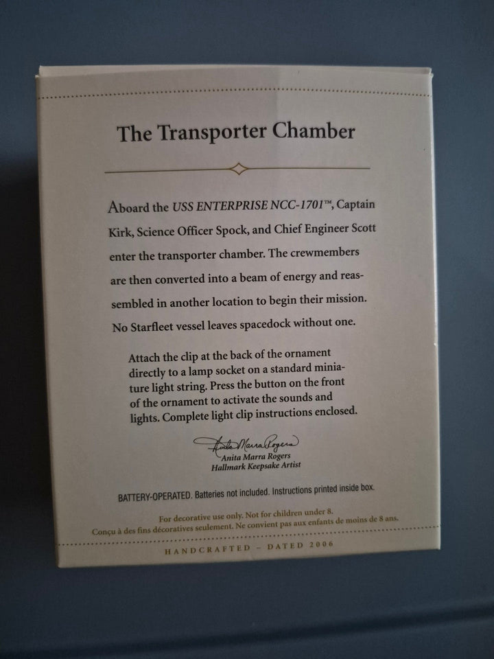 2006 Hallmark Star Trek The Transporter Chamber Magic Sound &amp; Light Ornament - Mahannah&