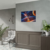 Space Shuttle Launch Into Infinity™ Premium Rolled Poster | Cosmic Planets Space Wall Art