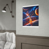 Space Shuttle Launch Into Infinity™ Premium Rolled Poster | Cosmic Planets Space Wall Art