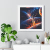 Space Shuttle Blast Off To Strange New Worlds Framed Vertical Poster - Mahannah's Sci - fi Universe