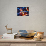 Space Shuttle Launch Into Infinity™ Premium Rolled Poster | Cosmic Planets Space Wall Art