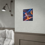 Space Shuttle Launch Into Infinity™ Premium Rolled Poster | Cosmic Planets Space Wall Art