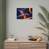 Space Shuttle Launch Into Infinity™ Premium Rolled Poster | Cosmic Planets Space Wall Art