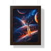 Space Shuttle Blast Off To Strange New Worlds Framed Vertical Poster - Mahannah's Sci - fi Universe