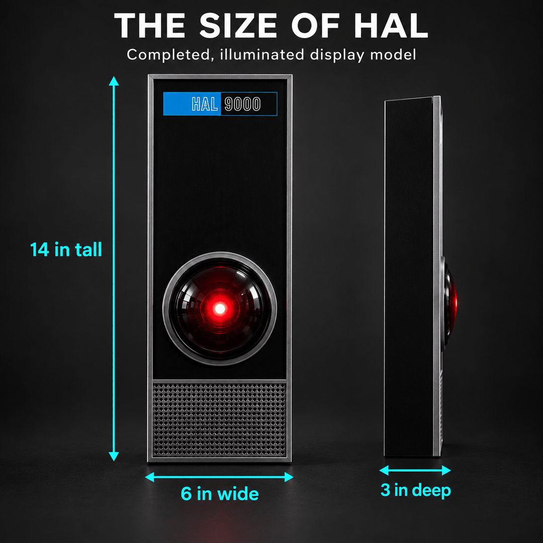Professionally Built &amp; Lit HAL 9000 Model – Moebius 2001: A Space Odyssey Display Replica - Mahannah&