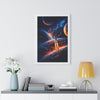 Space Shuttle Blast Off To Strange New Worlds Framed Vertical Poster - Mahannah's Sci - fi Universe