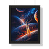 Space Shuttle Blast Off To Strange New Worlds Framed Vertical Poster - Mahannah's Sci - fi Universe