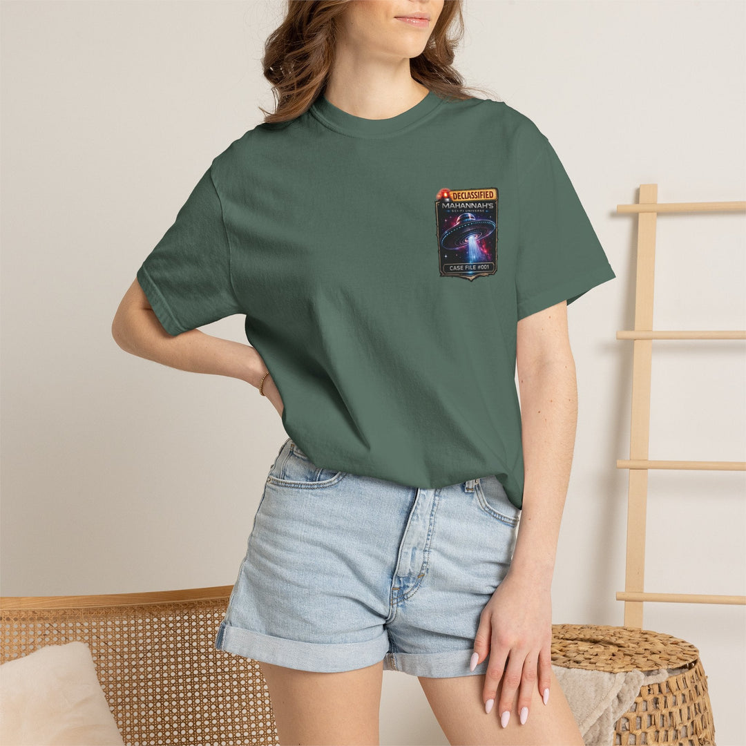 The Great Cowduction™ 2 Sided Heavyweight Garment-Dyed T-Shirt Cosmic Curiosities Archive – Case File 