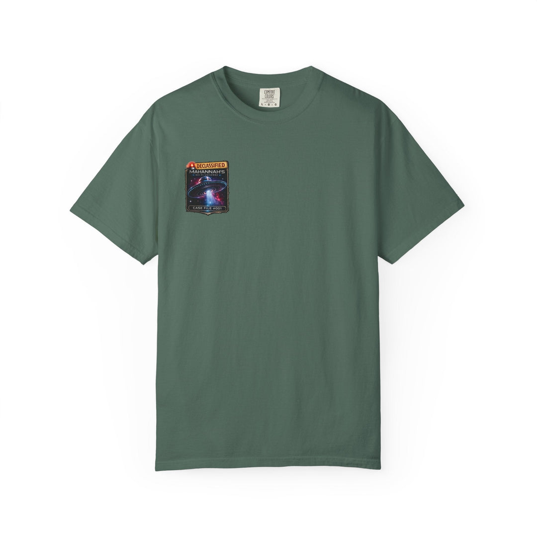 The Great Cowduction™ 2 Sided Heavyweight Garment-Dyed T-Shirt Cosmic Curiosities Archive – Case File 001 - Mahannah&