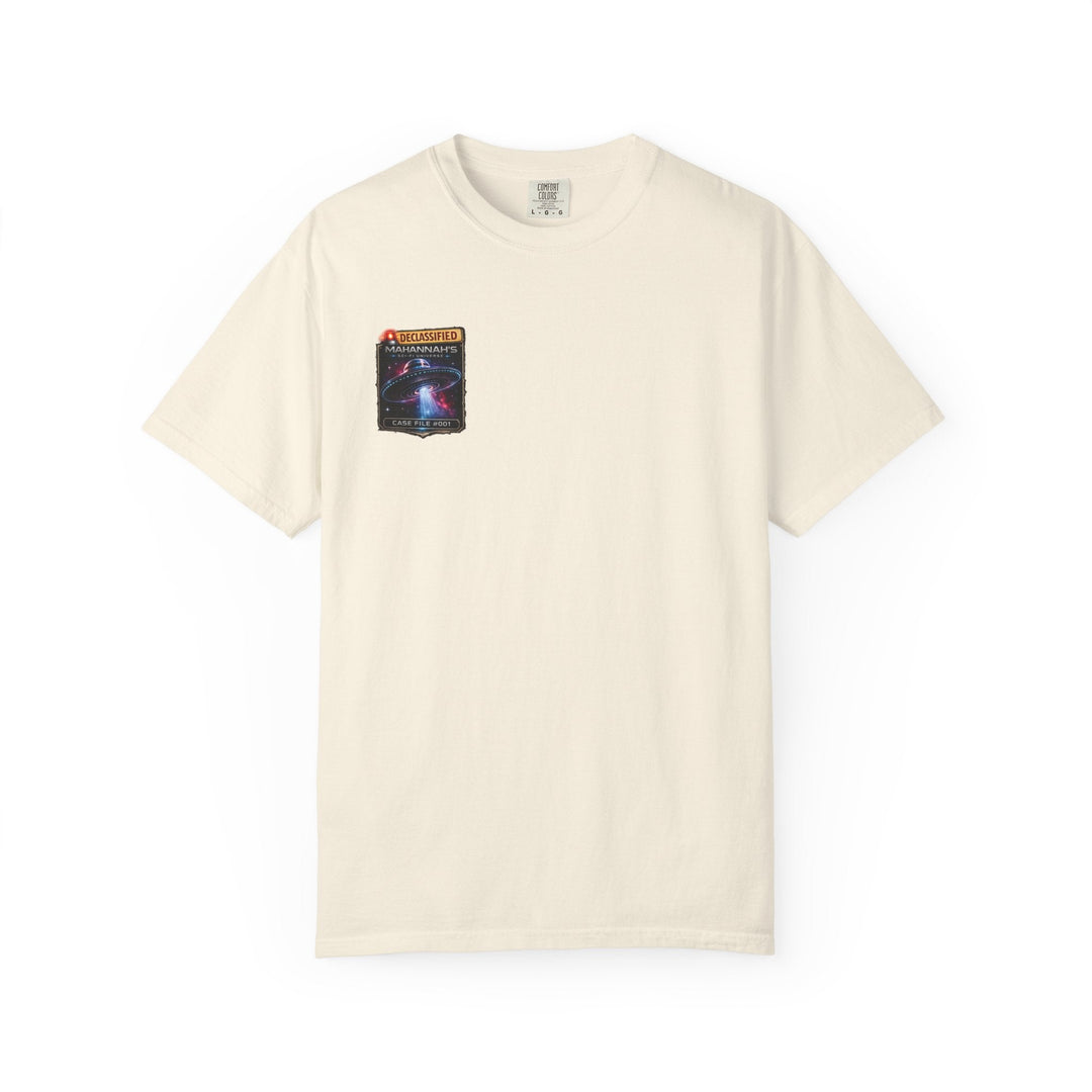 The Great Cowduction™ 2 Sided Heavyweight Garment-Dyed T-Shirt Cosmic Curiosities Archive – Case File 001 - Mahannah&
