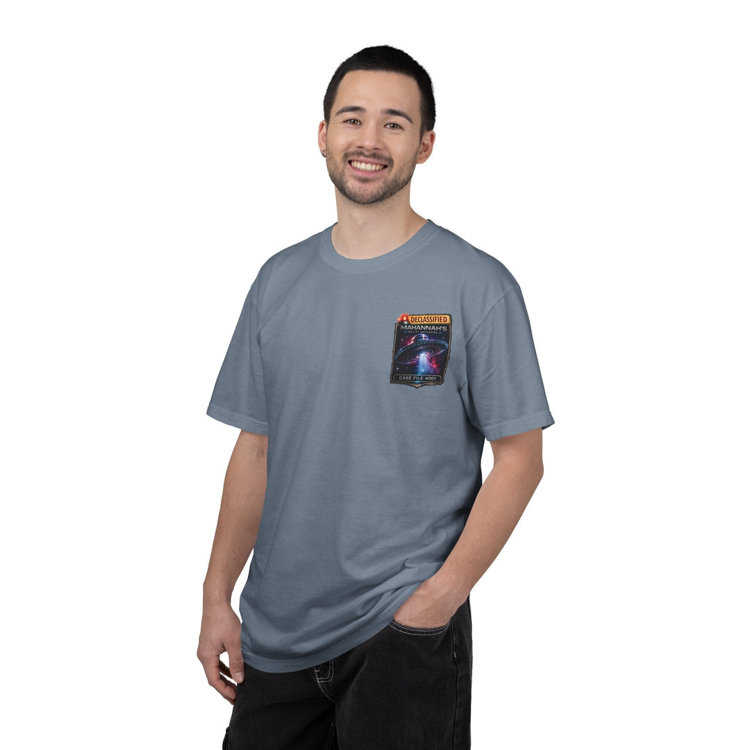 The Great Cowduction™ 2 Sided Heavyweight Garment-Dyed T-Shirt Cosmic Curiosities Archive – Case File 
