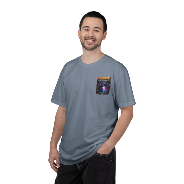 The Great Cowduction™ 2 Sided Heavyweight Garment-Dyed T-Shirt Cosmic Curiosities Archive – Case File 