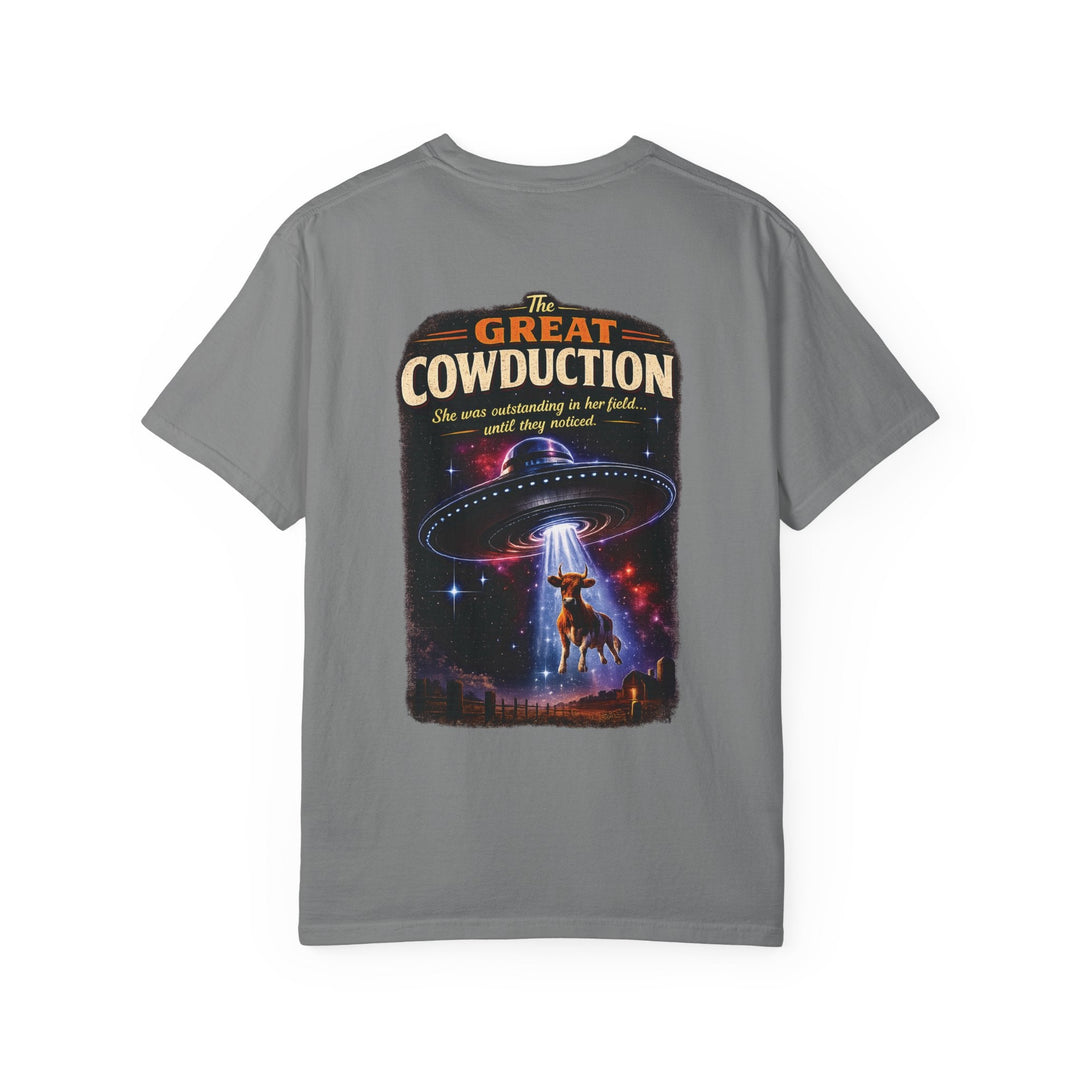 The Great Cowduction™ 2 Sided Heavyweight Garment-Dyed T-Shirt Cosmic Curiosities Archive – Case File 001 - Mahannah&