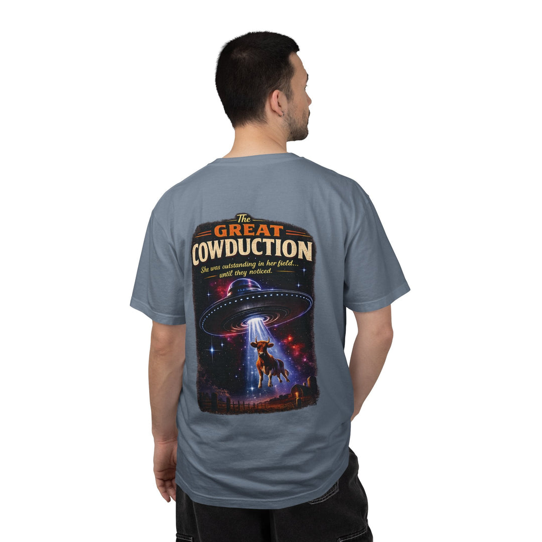 The Great Cowduction™ 2 Sided Heavyweight Garment-Dyed T-Shirt Cosmic Curiosities Archive – Case File 001 - Mahannah&