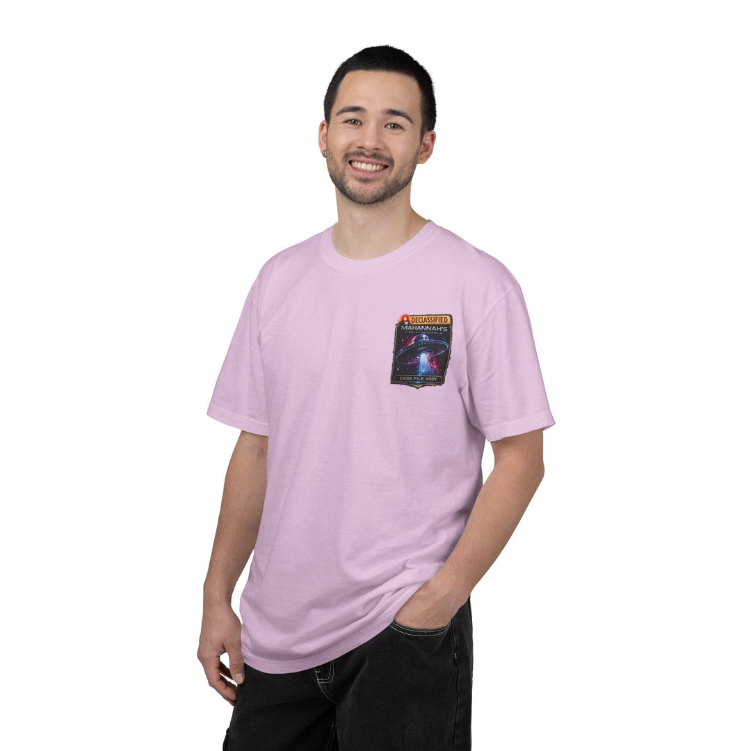 The Great Cowduction™ 2 Sided Heavyweight Garment-Dyed T-Shirt Cosmic Curiosities Archive – Case File 