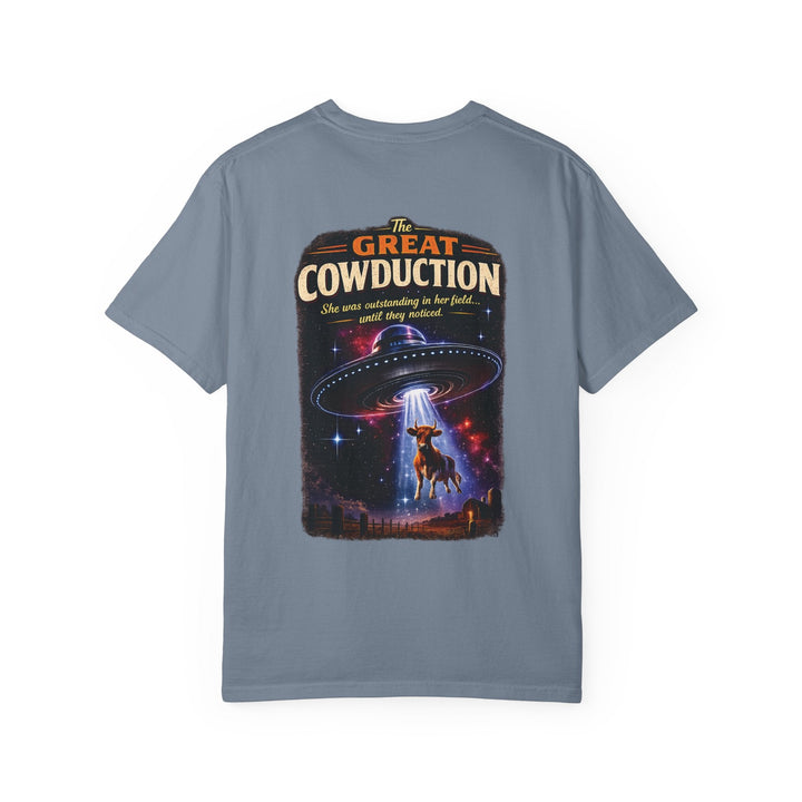The Great Cowduction™ 2 Sided Heavyweight Garment-Dyed T-Shirt Cosmic Curiosities Archive – Case File 001 - Mahannah&