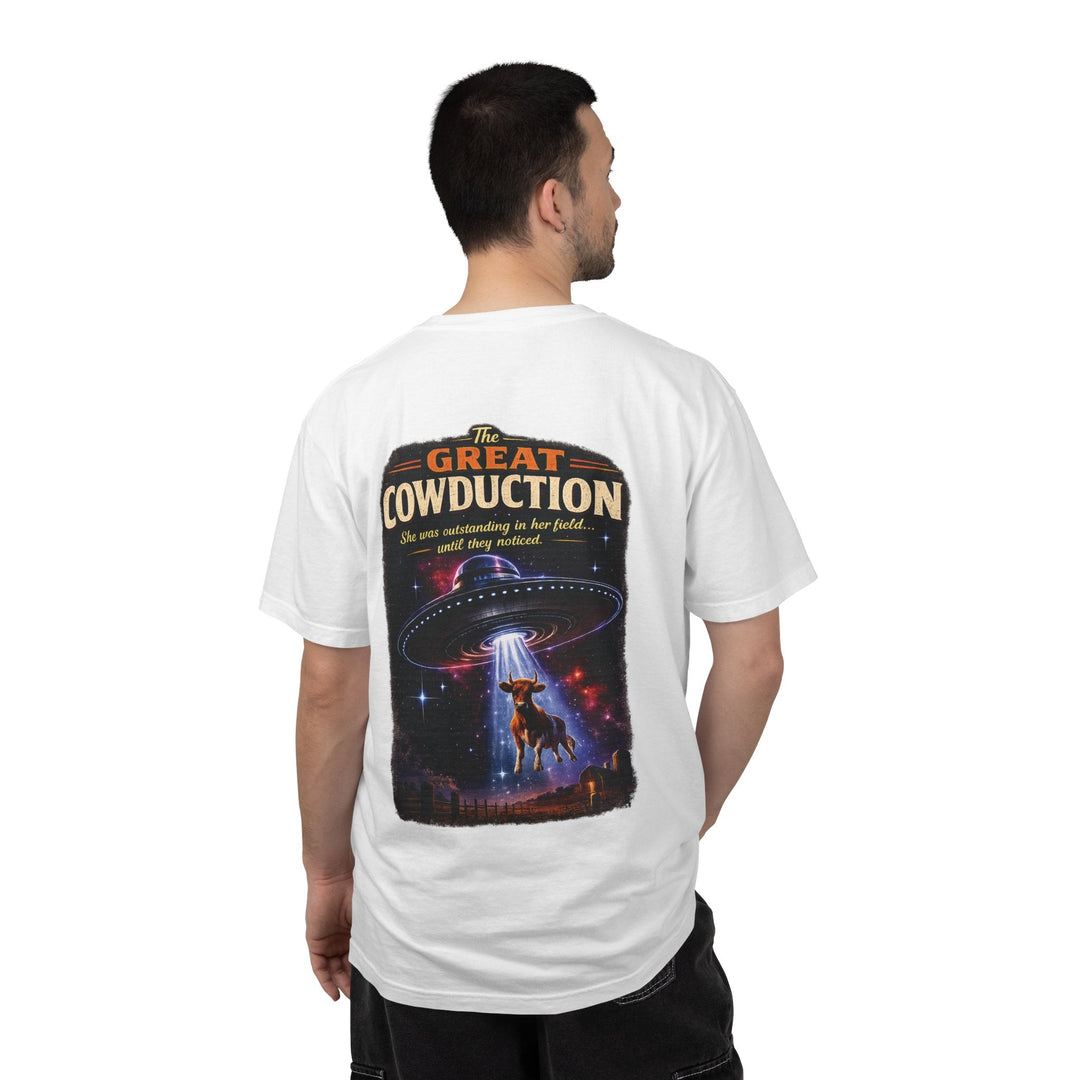 The Great Cowduction™ 2 Sided Heavyweight Garment-Dyed T-Shirt Cosmic Curiosities Archive – Case File 001 - Mahannah&