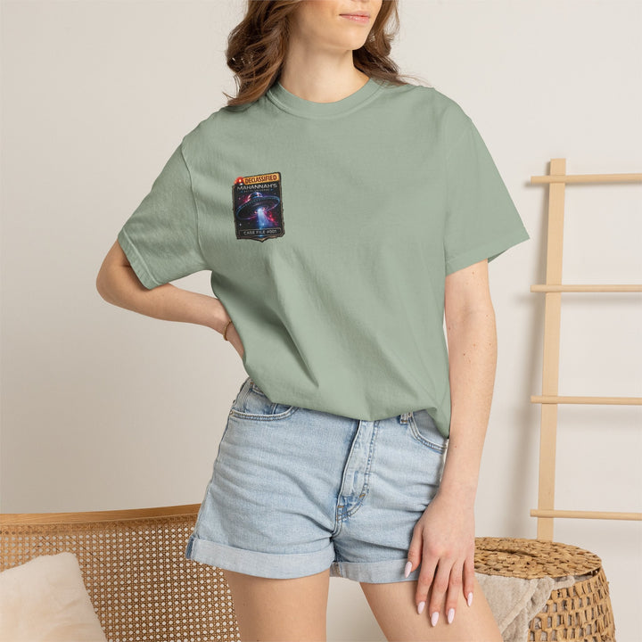 The Great Cowduction™ 2 Sided Heavyweight Garment-Dyed T-Shirt Cosmic Curiosities Archive – Case File 001 - Mahannah&