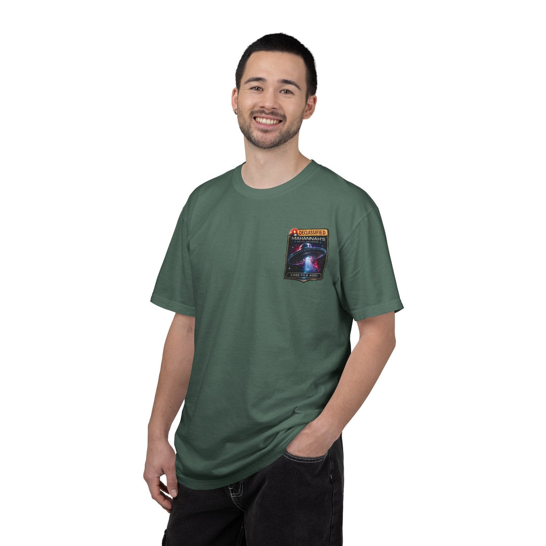 The Great Cowduction™ 2 Sided Heavyweight Garment-Dyed T-Shirt Cosmic Curiosities Archive – Case File 