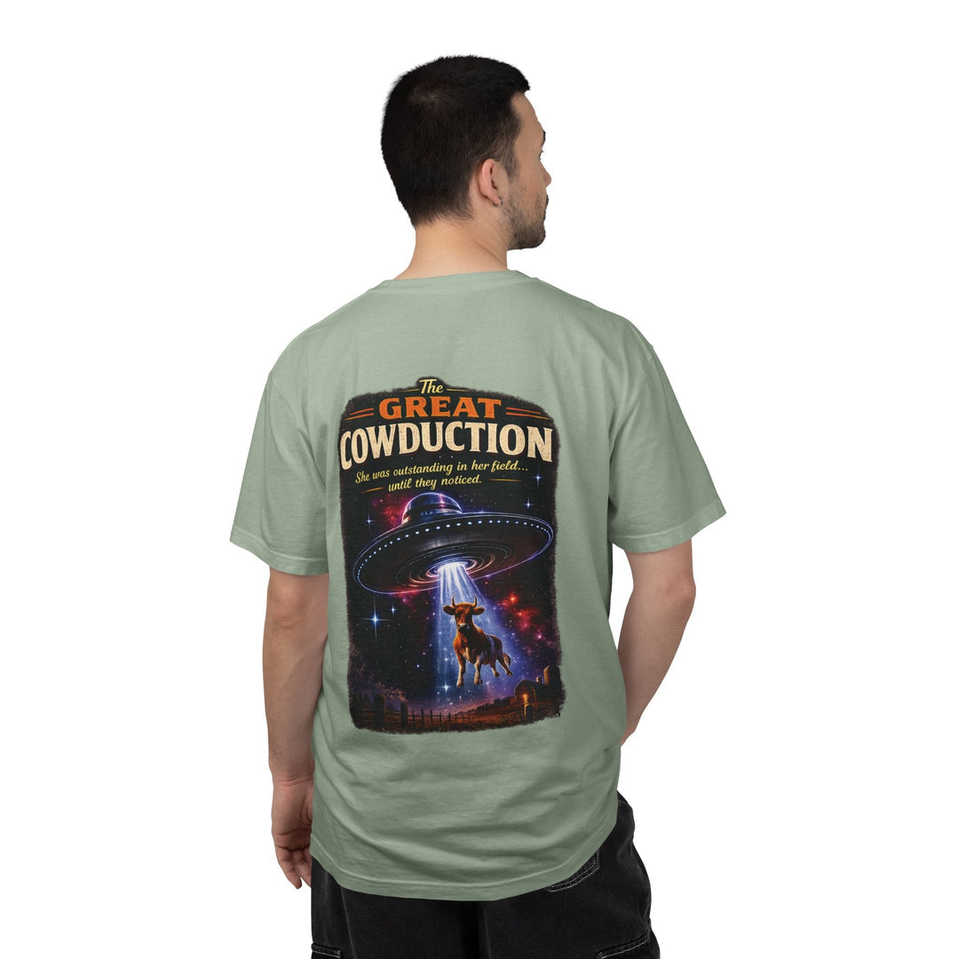 The Great Cowduction™ 2 Sided Heavyweight Garment-Dyed T-Shirt Cosmic Curiosities Archive – Case File 001 - Mahannah&