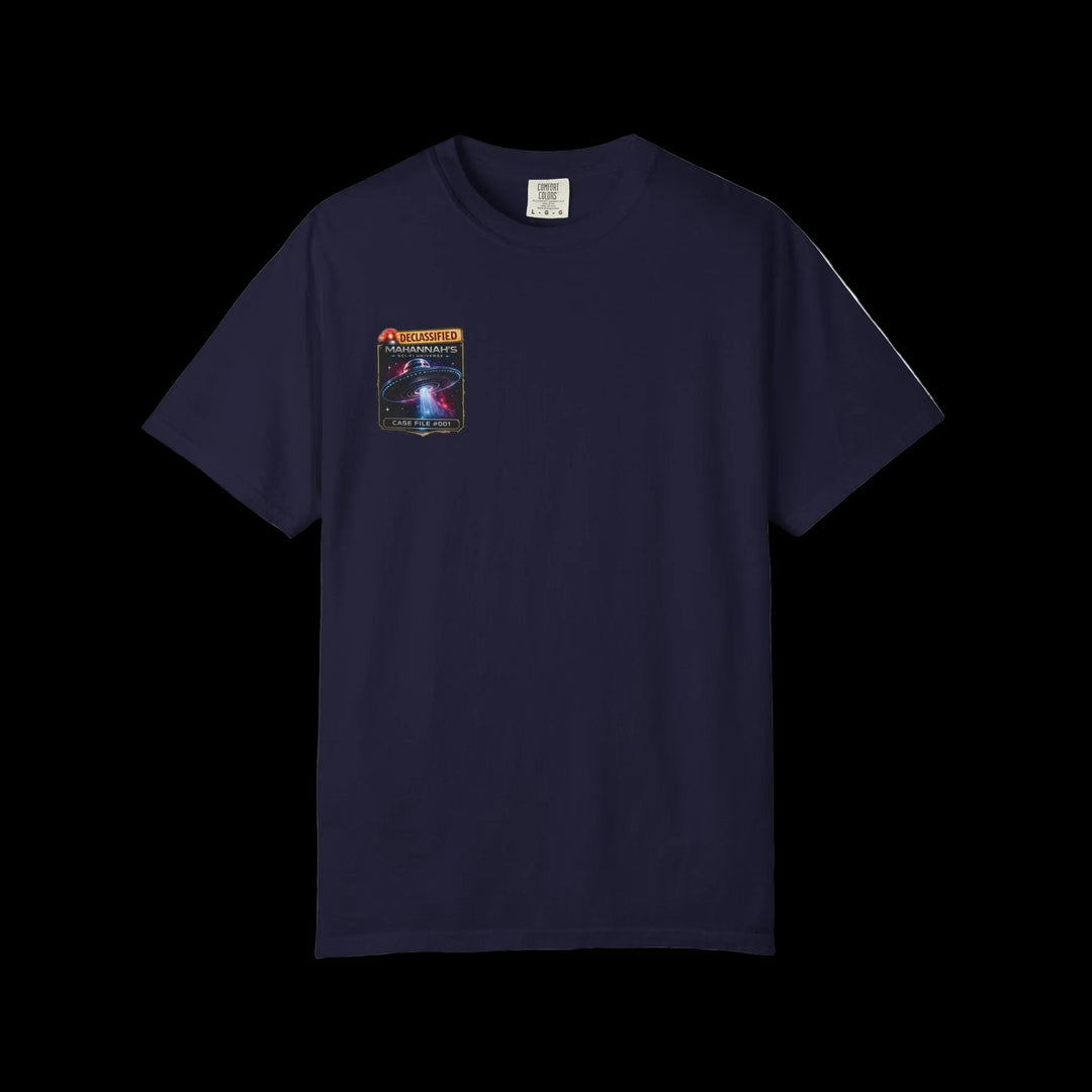The Great Cowduction™ 2 Sided Heavyweight Garment-Dyed T-Shirt Cosmic Curiosities Archive – Case File 001 - Mahannah&