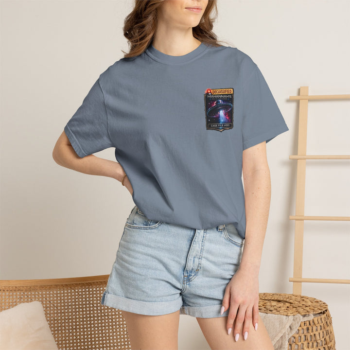 The Great Cowduction™ 2 Sided Heavyweight Garment-Dyed T-Shirt Cosmic Curiosities Archive – Case File 