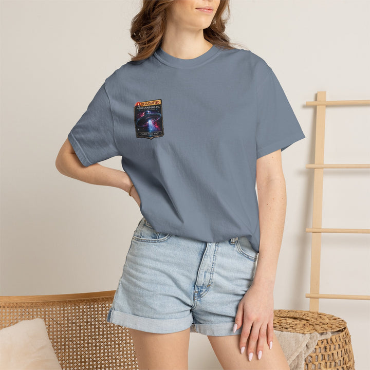 The Great Cowduction™ 2 Sided Heavyweight Garment-Dyed T-Shirt Cosmic Curiosities Archive – Case File 001 - Mahannah&
