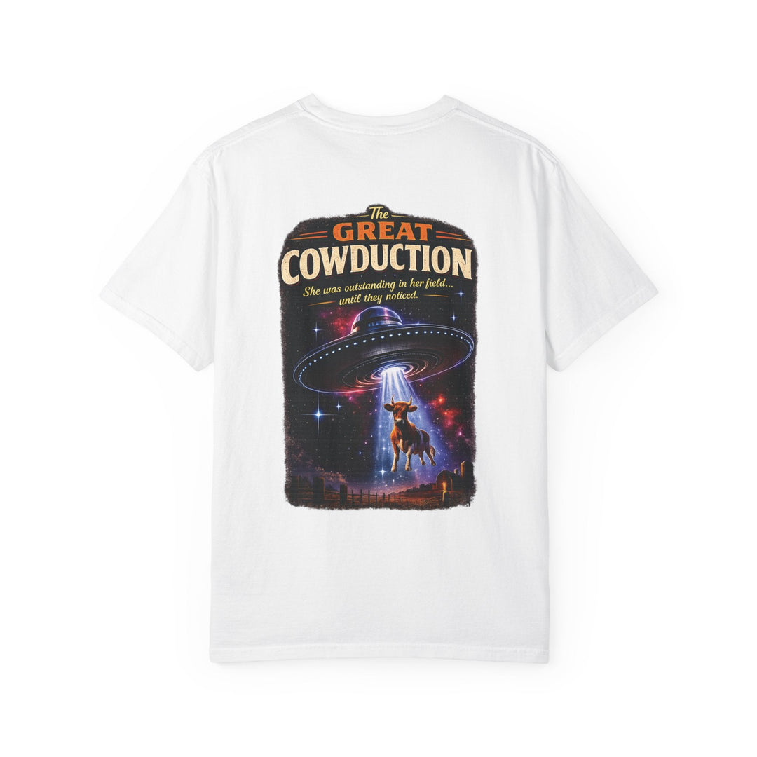The Great Cowduction™ 2 Sided Heavyweight Garment-Dyed T-Shirt Cosmic Curiosities Archive – Case File 001 - Mahannah&