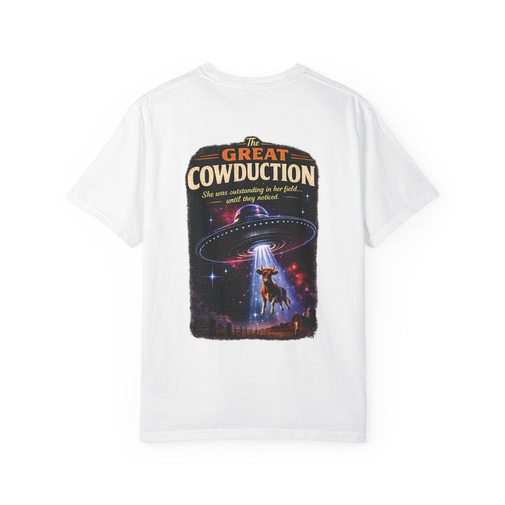 The Great Cowduction™ 2 Sided Heavyweight Garment-Dyed T-Shirt Cosmic Curiosities Archive – Case File 001 - Mahannah&