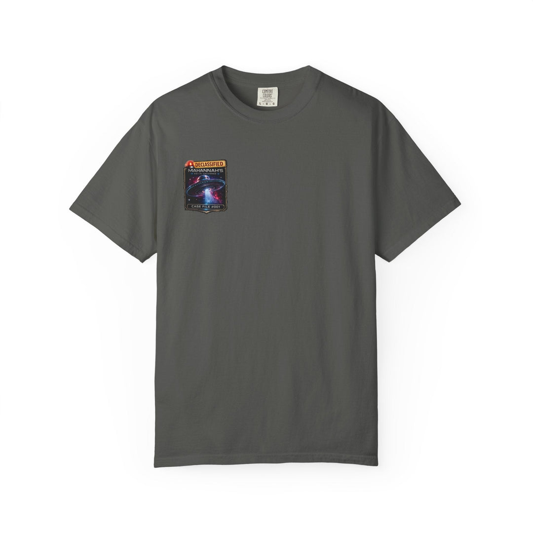 The Great Cowduction™ 2 Sided Heavyweight Garment-Dyed T-Shirt Cosmic Curiosities Archive – Case File 001 - Mahannah&