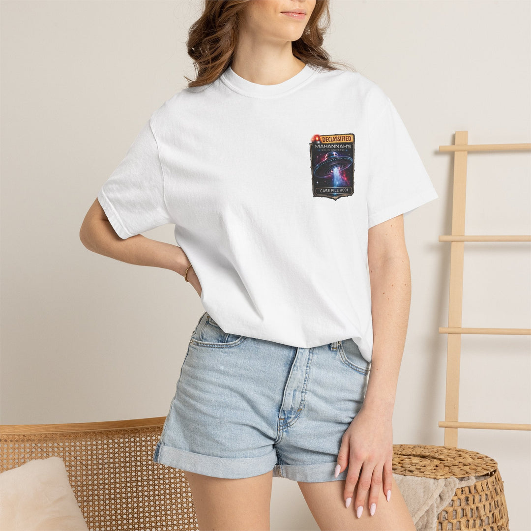 The Great Cowduction™ 2 Sided Heavyweight Garment-Dyed T-Shirt Cosmic Curiosities Archive – Case File 