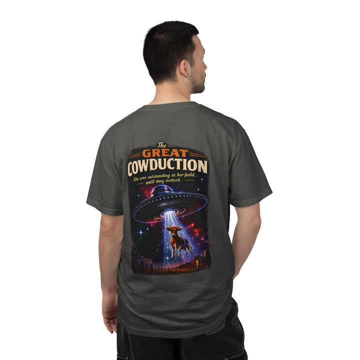 The Great Cowduction™ 2 Sided Heavyweight Garment-Dyed T-Shirt Cosmic Curiosities Archive – Case File 001 - Mahannah&