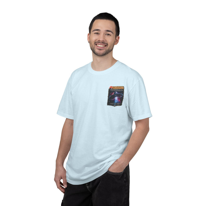 The Great Cowduction™ 2 Sided Heavyweight Garment-Dyed T-Shirt Cosmic Curiosities Archive – Case File 