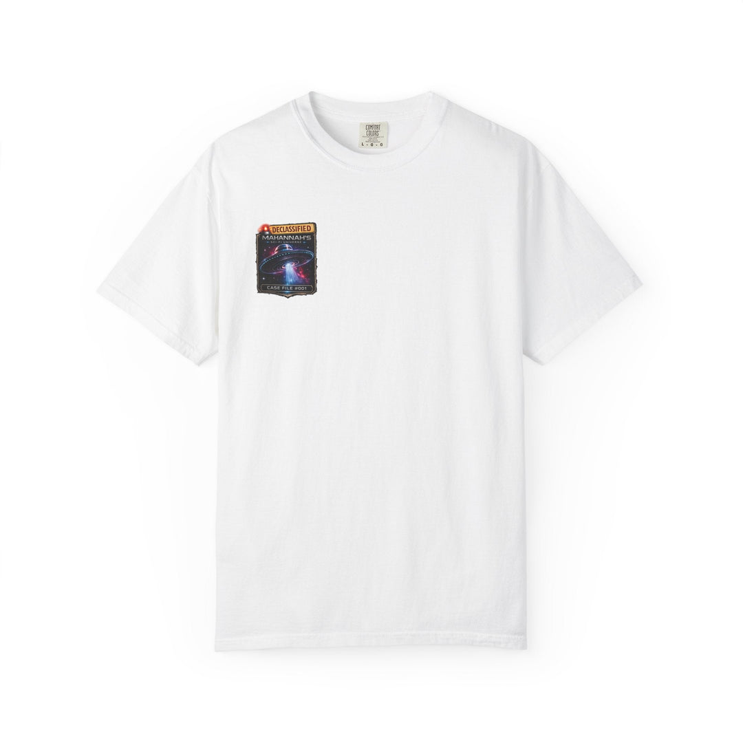 The Great Cowduction™ 2 Sided Heavyweight Garment-Dyed T-Shirt Cosmic Curiosities Archive – Case File 001 - Mahannah&