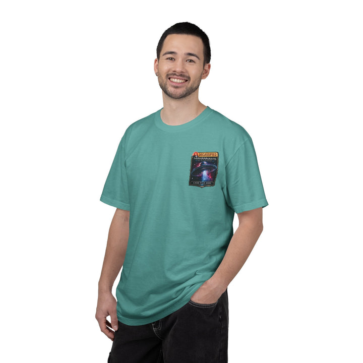 The Great Cowduction™ 2 Sided Heavyweight Garment-Dyed T-Shirt Cosmic Curiosities Archive – Case File 