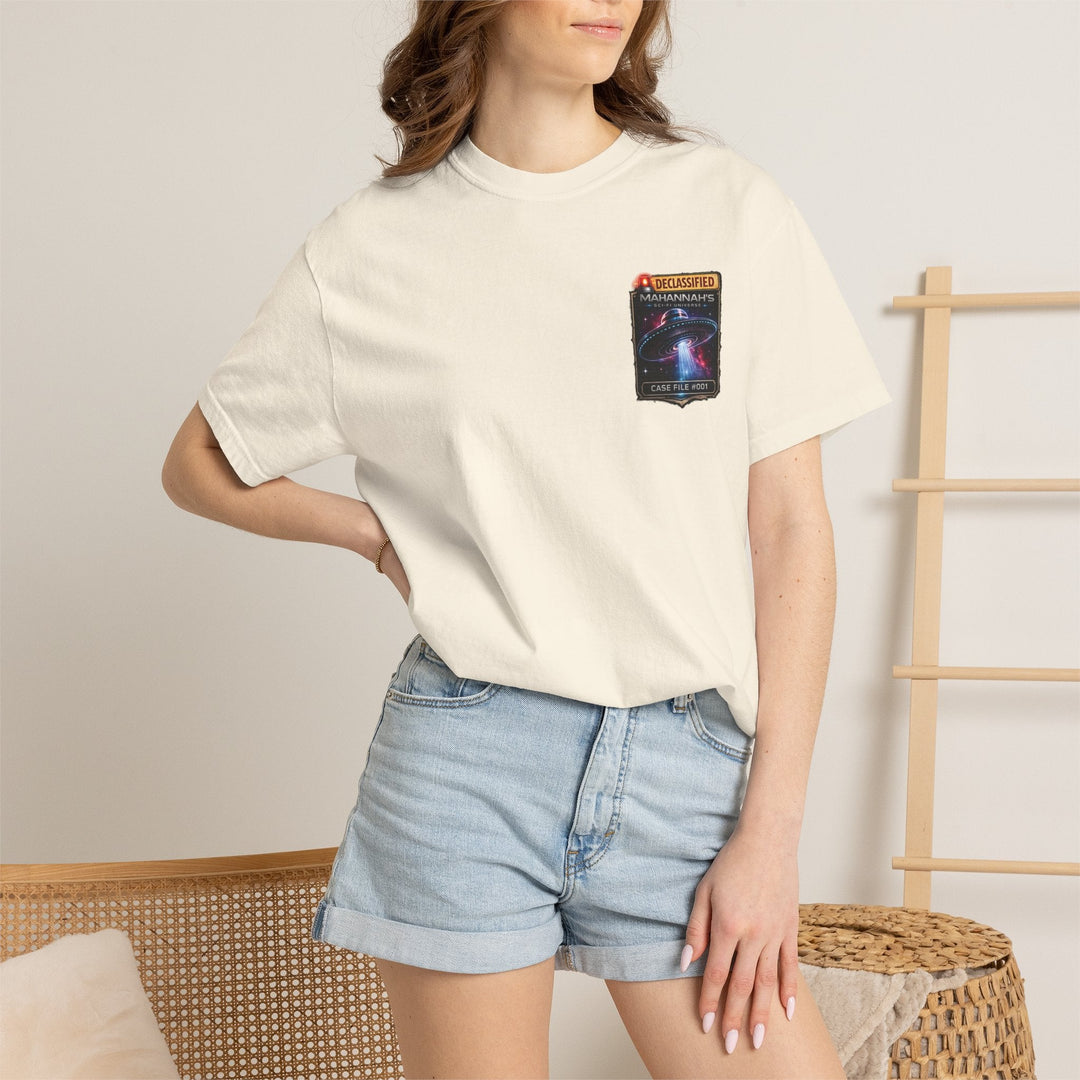 The Great Cowduction™ 2 Sided Heavyweight Garment-Dyed T-Shirt Cosmic Curiosities Archive – Case File 