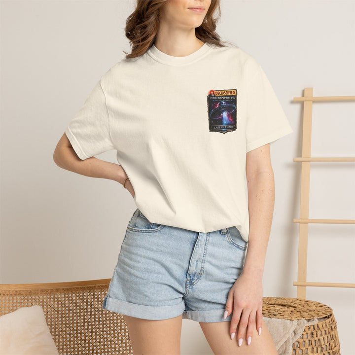The Great Cowduction™ 2 Sided Heavyweight Garment-Dyed T-Shirt Cosmic Curiosities Archive – Case File 