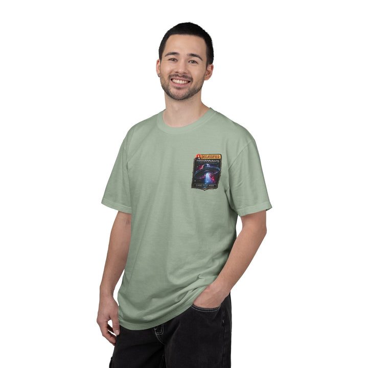 The Great Cowduction™ 2 Sided Heavyweight Garment-Dyed T-Shirt Cosmic Curiosities Archive – Case File 
