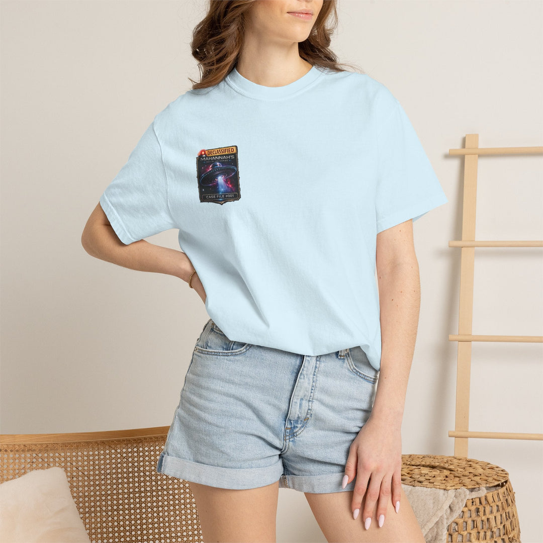 The Great Cowduction™ 2 Sided Heavyweight Garment-Dyed T-Shirt Cosmic Curiosities Archive – Case File 001 - Mahannah&