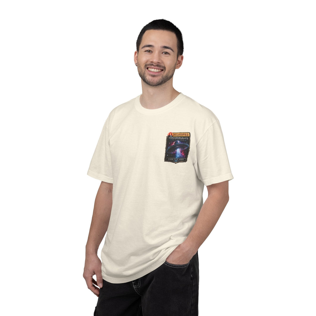 The Great Cowduction™ 2 Sided Heavyweight Garment-Dyed T-Shirt Cosmic Curiosities Archive – Case File 