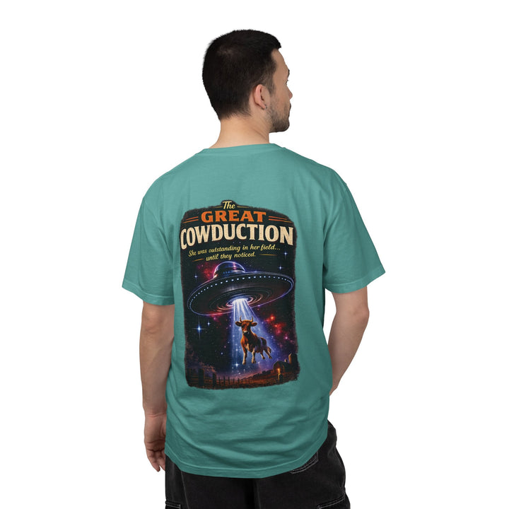 The Great Cowduction™ 2 Sided Heavyweight Garment-Dyed T-Shirt Cosmic Curiosities Archive – Case File 001 - Mahannah&
