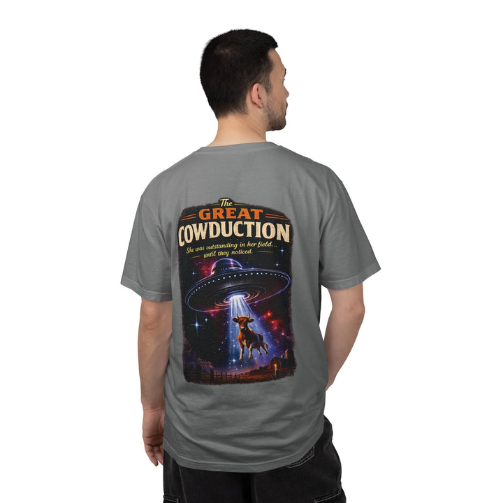 The Great Cowduction™ 2 Sided Heavyweight Garment-Dyed T-Shirt Cosmic Curiosities Archive – Case File 001 - Mahannah&