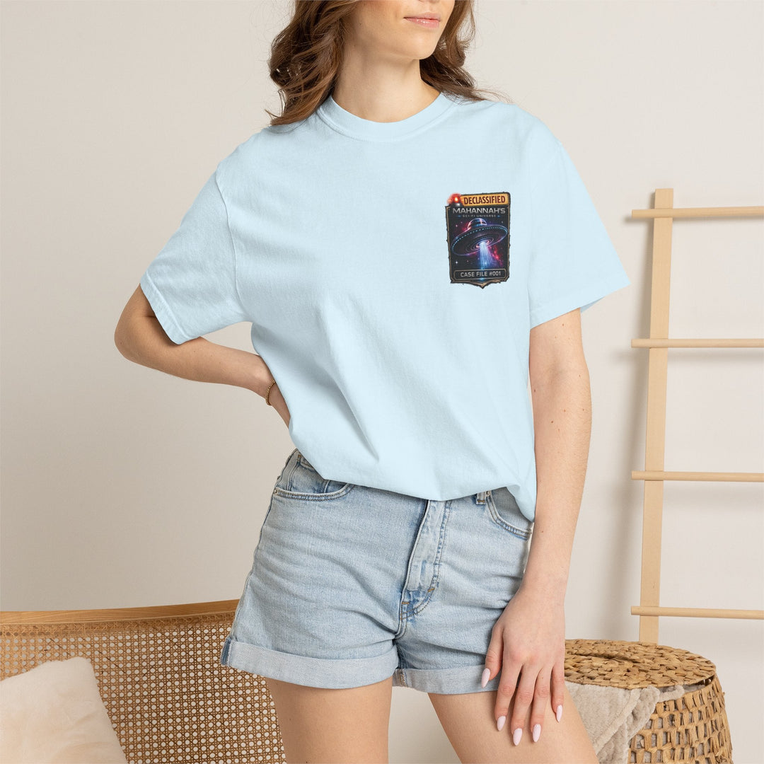 The Great Cowduction™ 2 Sided Heavyweight Garment-Dyed T-Shirt Cosmic Curiosities Archive – Case File 